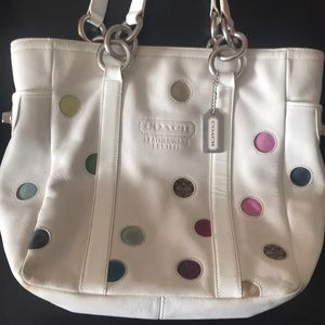 Coach polka dot handbag